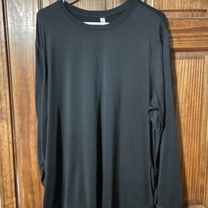 Fabletics long sleeve tee, size 1X, black